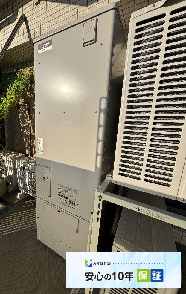 電気温水器パナソニックDH-37G4QUBから三菱エコキュートSRT-S377｜エコキュート交換工事｜東京都調布市多摩川｜マンション｜ミオカステーロ調布多摩川｜山田建設