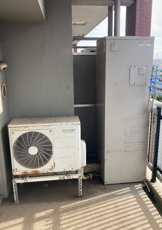 コロナエコキュートCHP-S30AZ1-12からコロナエコキュートS30AZ1-12|エコキュート交換工事|千葉県船橋市上山町|マンション|ザ・ガーデンプレミアム